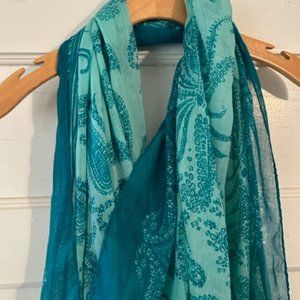 Anthropologie Turquoise Scarf